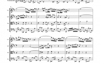 Air aus der Orchester-Suite Nr. 3 BWV 1068 (Johann Sebastian Bach)<h5>Partitur, Einzelstimmen & Playbacks</h5>