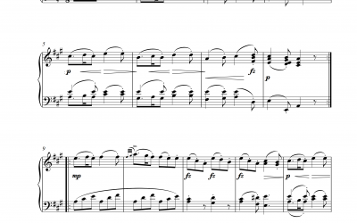 Klaviersonate Nr. 11 (Wolfgang Amadeus Mozart) KV331 (300i) <h4>Andante Grazioso · Menuetto · Rondo (Alla Turca)</h4>