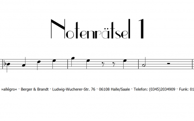 Notenrätsel 1 (Gutschein)