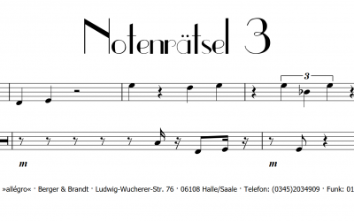 Notenrätsel 3 (Gutschein)